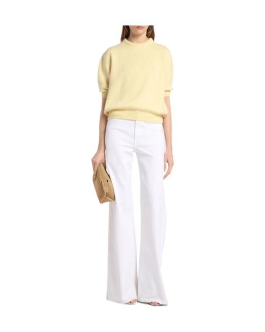 Khaite Natural Davin S/S Cashmere Sweater