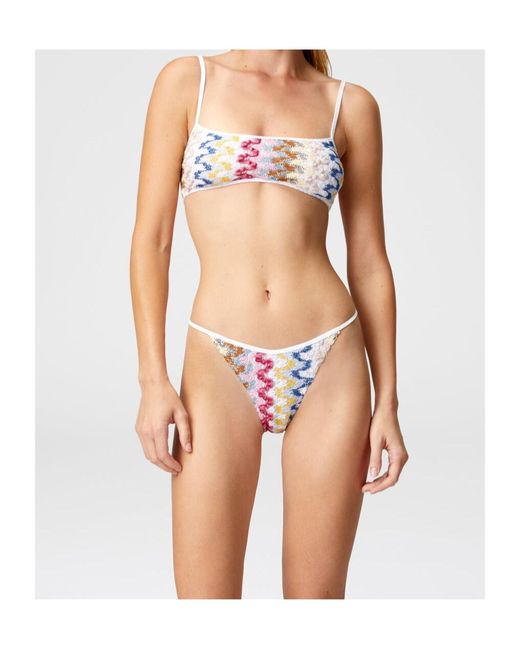 Bikini Missoni Effet Dentelle Blanc Taille XS - Occasion Parfait état