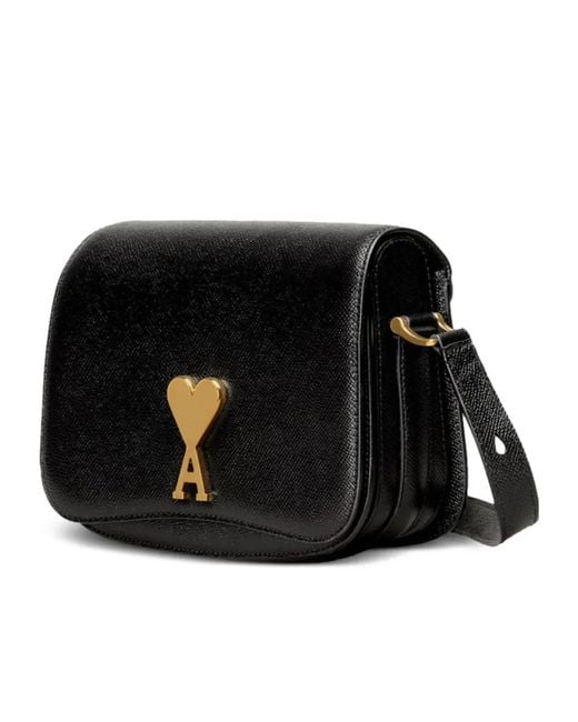 AMI Black Flap Shoulder Bag