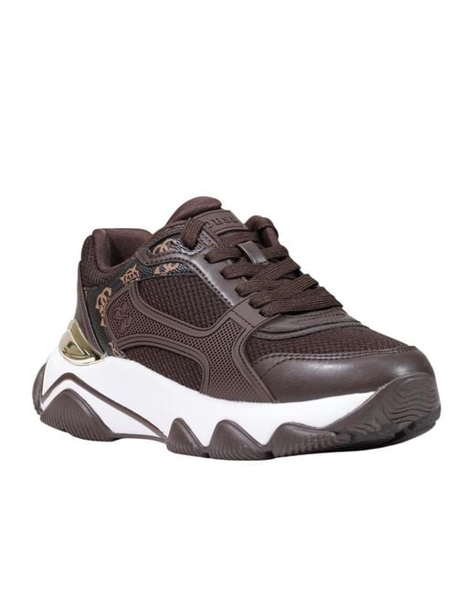 Guess Brown Mazzy Logo Running Shoes