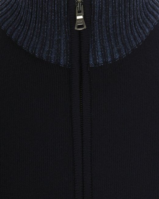 Paul & Shark Black Long-Sleeved Knitted Cardigan for men