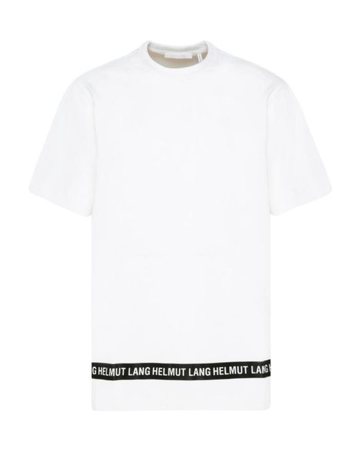 Helmut Lang White Logo Short-Sleeved T-Shirt for men