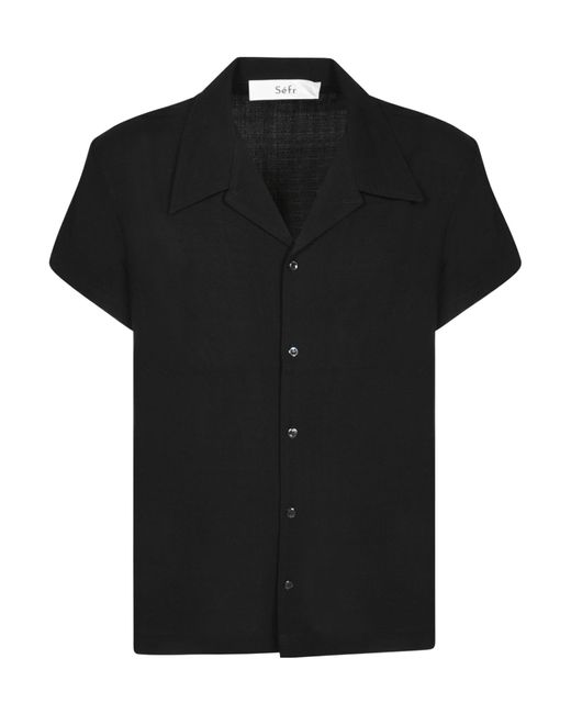 Séfr Black Lapel Shirt for men