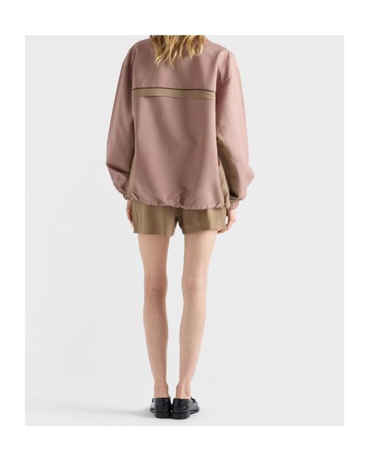 Prada Natural Light Mohair Shorts