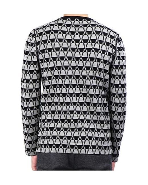 Lanvin Multicolor Jacquard Crewneck Sweater for men