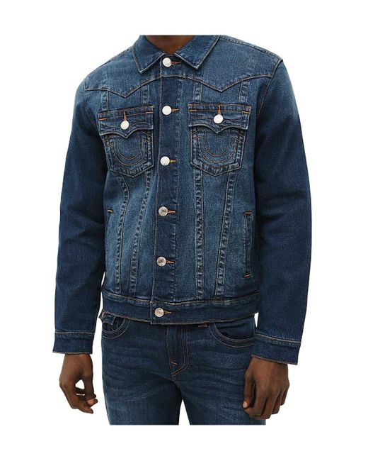 True Religion Blue Jimmy Denim Jacket for men