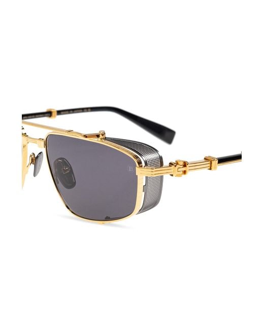 Balmain White Eyewear Brigade V Sunglasses for men