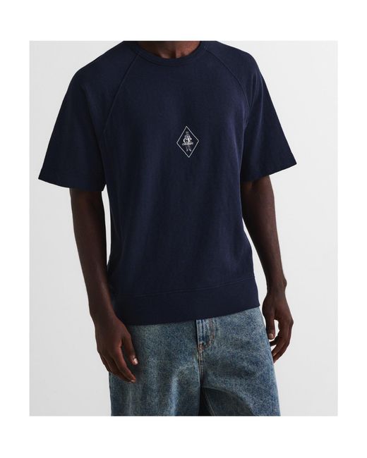 C P Company Blue Logo Crew Neck T-Shirt for men