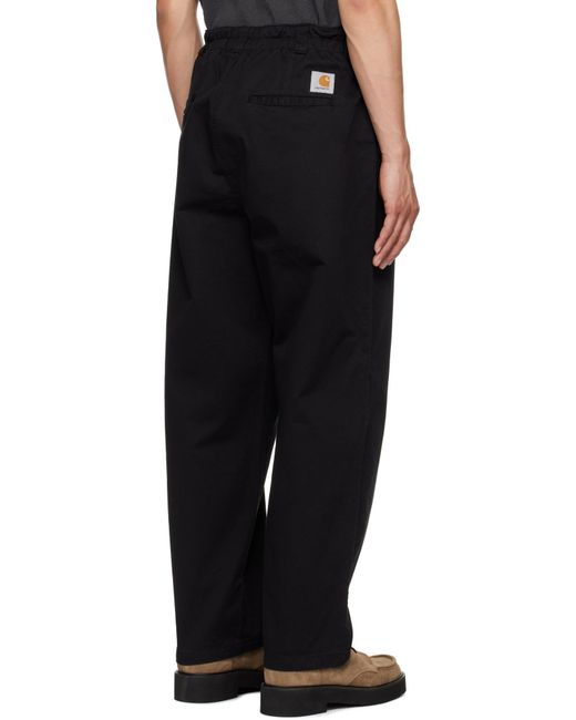 Carhartt Black Pleated Relaxed Pants for men