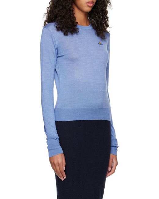 Vivienne Westwood Blue Orb Embroidered Knit Jumper