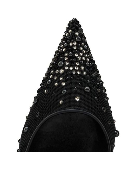 Christian Louboutin Black Pearls-Embellished Pumps