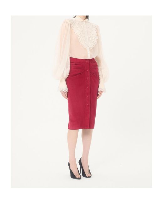 Valentino White Embroidered Organza Puff-Sleeve Top