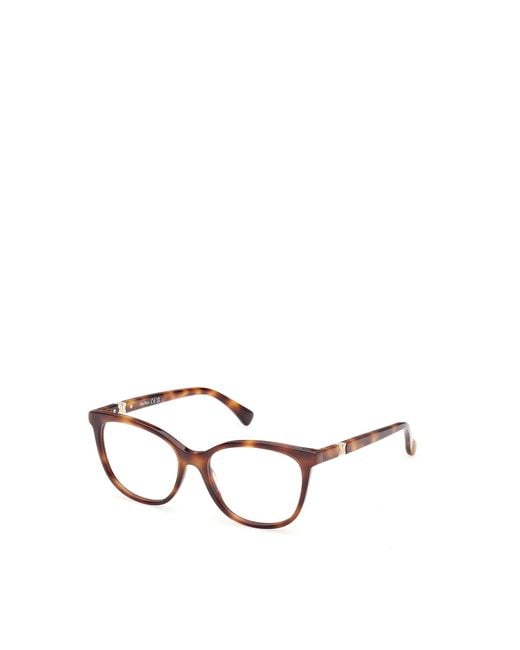 Max Mara White Full-Rimmed Plano Lenses