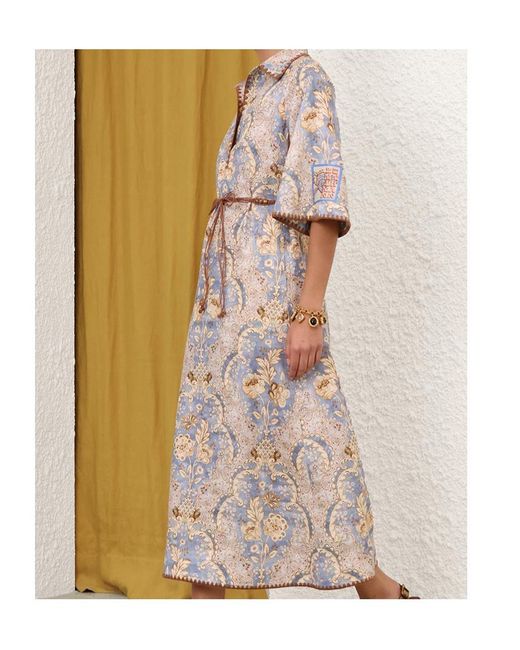 Zimmermann Natural Daylight Tunic Midi Dress