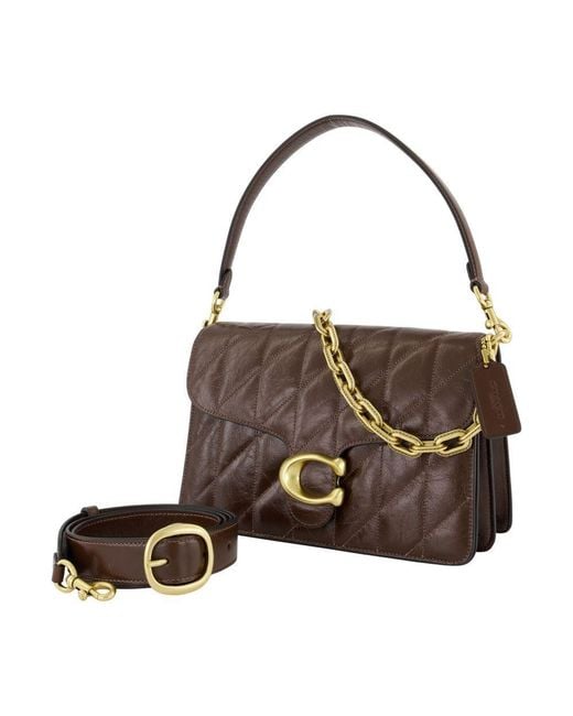 COACH Brown Chain Tabby Shoulder Bag