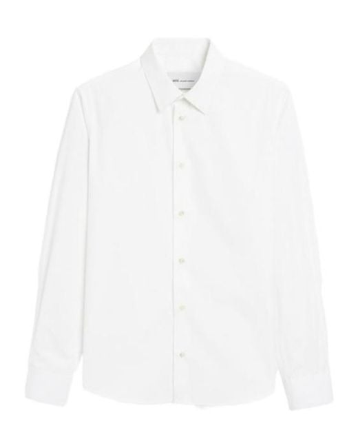 AMI White Long-Sleeved Shirt for men