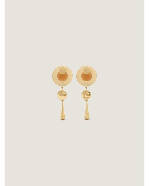 Givenchy Metallic Sculpted Gem Earrings