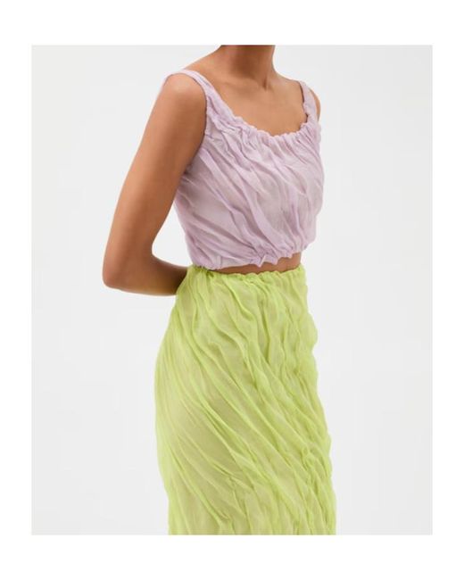 Versace Pink Silk-Chiffon Draped Top