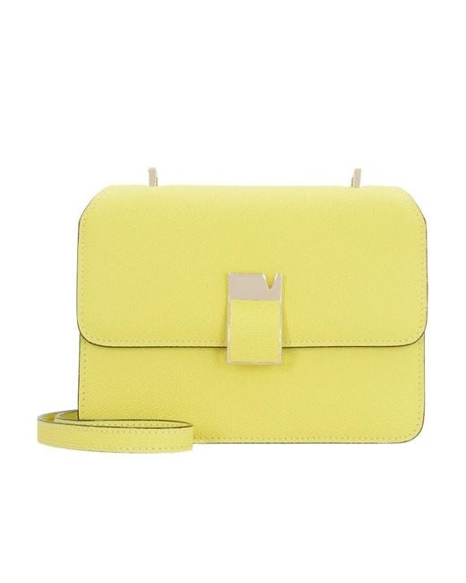 Valextra Yellow Nolo Mini Crossbody Bag