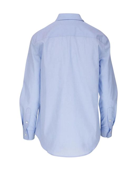Nili Lotan Blue Long-Sleeve Cotton Shirt