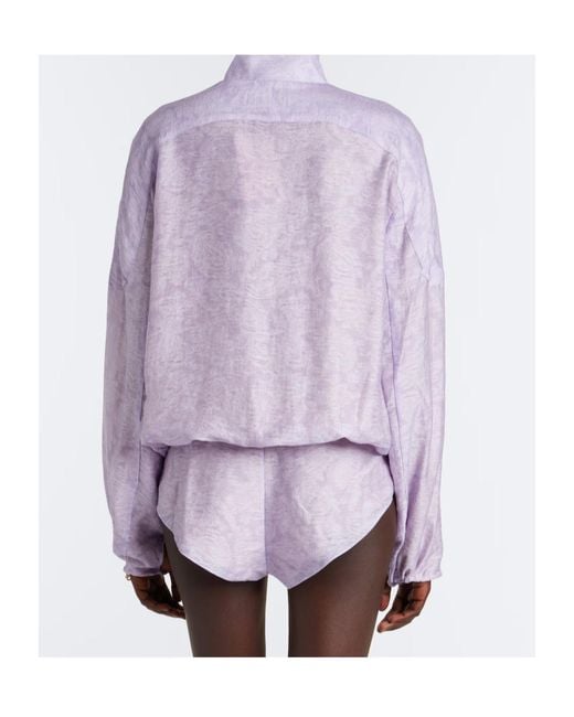 Christopher Esber Purple Light Leak Jacquard Romper