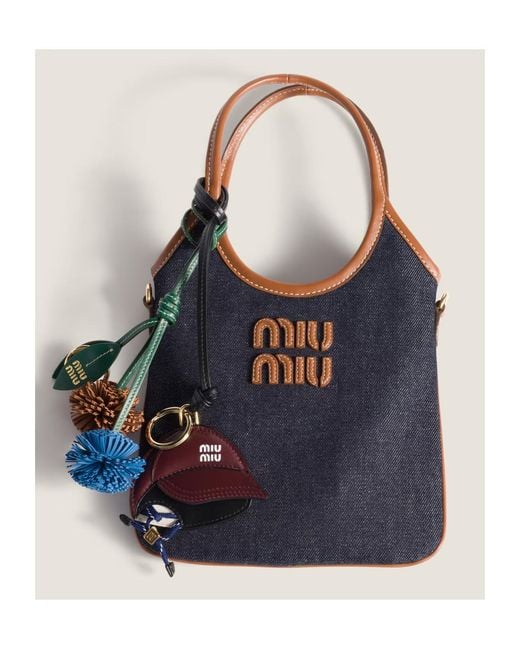 Miu Miu White Logo-Detailed Keyring