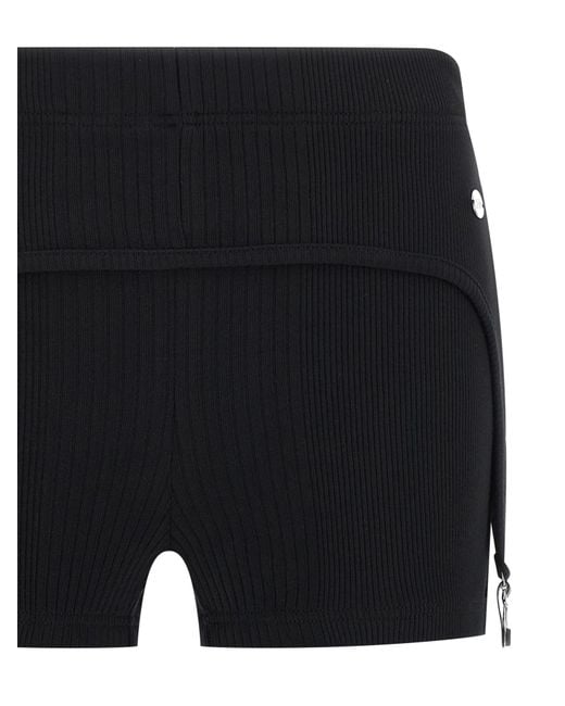 Jean Paul Gaultier Black Ribbed Shorts