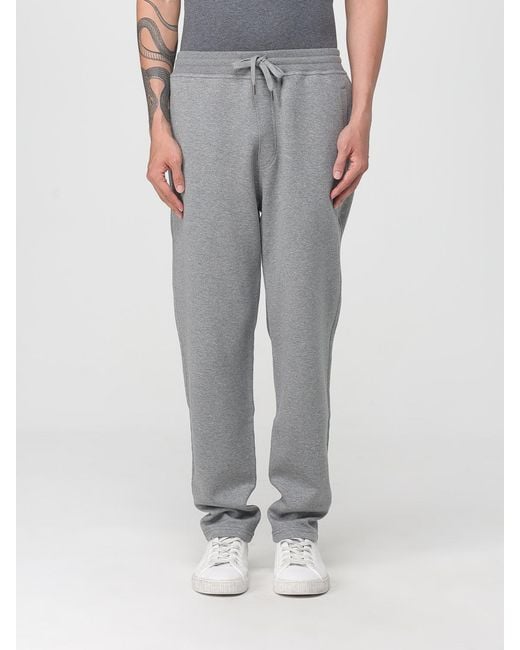 Brunello Cucinelli Gray Drawstring Straight Leg Pants for men