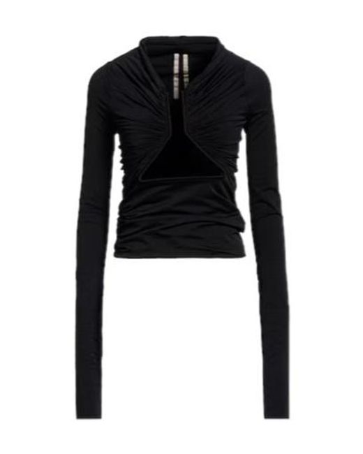 Rick Owens Black Solidcolor Stretch Top