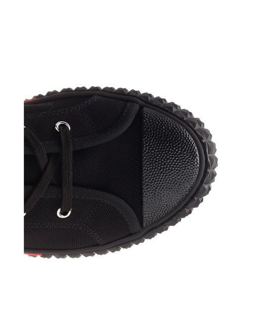 Thom Browne Black Rwb Striped Lace-Up Sneakers for men