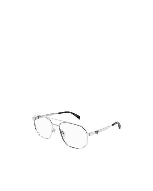 McQueen Multicolor Eyewear Aviator Frame Glasses for men