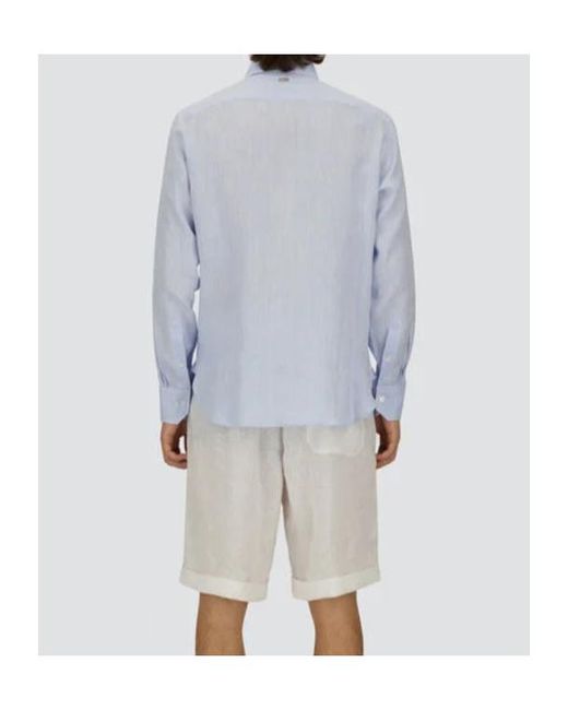 Herno Blue Buttoned Shirt for men