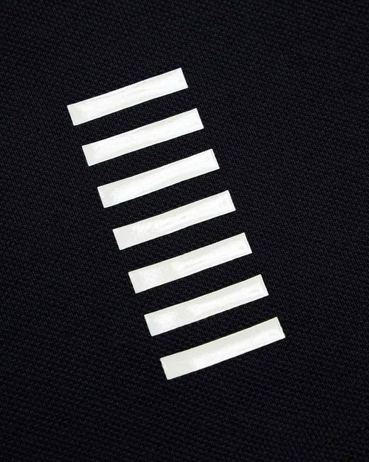 EA7 Black Logo Printed Polo Shirt for men