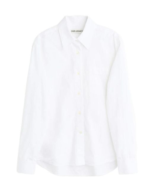 Our Legacy White Relaxed Poplin Shirt