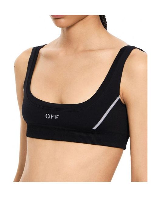 Off-White c/o Virgil Abloh Black Off Stamp Seamless Bra
