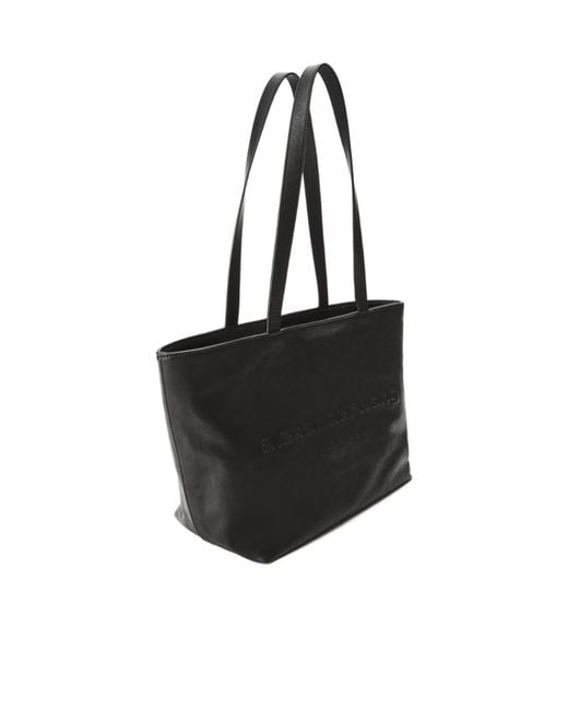 Alexander Wang Black Logo-Embossed Medium Tote Bag