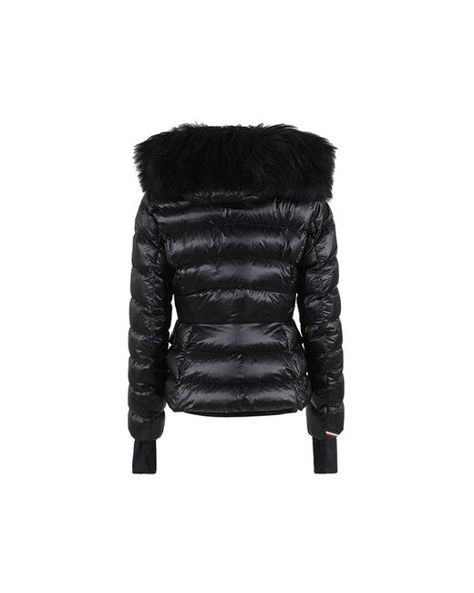 Moncler Black Grenoble Armoniques Logo Patch Down Jacket