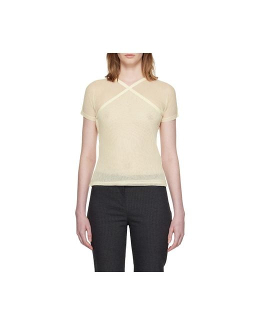 Paloma Wool White Crossed Raglan Top