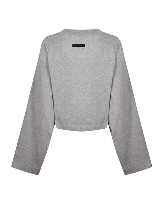 Fear Of God Gray Logo Patch T-Shirt