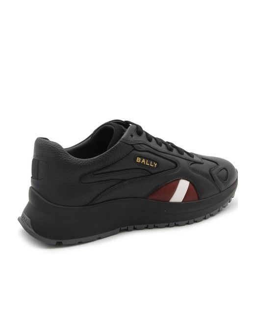 Bally Black Dewy Logo Printed Sneakers for men
