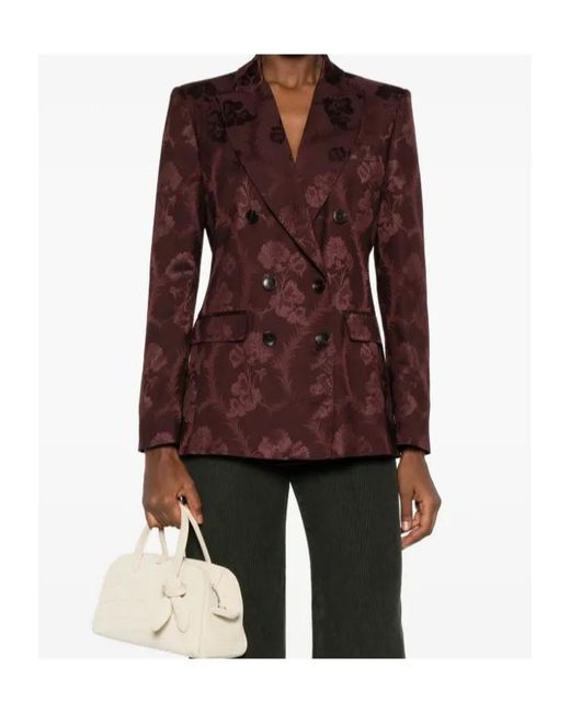 Etro Purple Double-Breasted Jacket