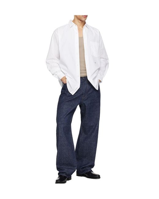 Nanamica White Cotton Blend Poplin Shirt for men