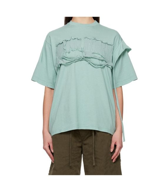 OTTOLINGER Blue Distressed Oversized T-Shirt