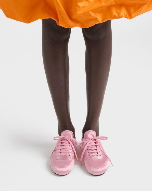 Prada Pink Collapse Low-Top Sneakers