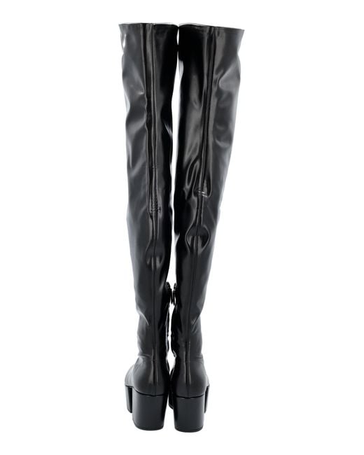 Prada Black Thigh-High Platform Boots