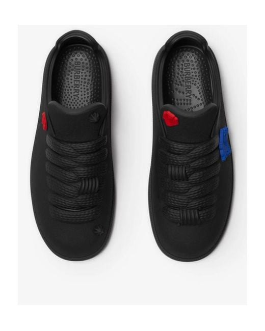 Burberry Black Bubble Charm-Embellished Rubber Low-Top Trainers for men