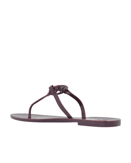 Tory Burch Brown Logo Slippers