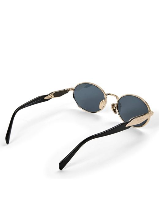 Prada White Round Sunglasses