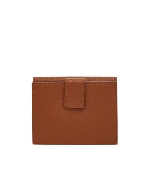 Ferragamo Brown Gancini Compact Wallet
