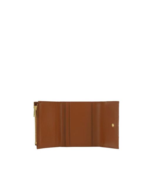 Bottega Veneta Brown Intrecciato Tri-Fold Zip Wallet